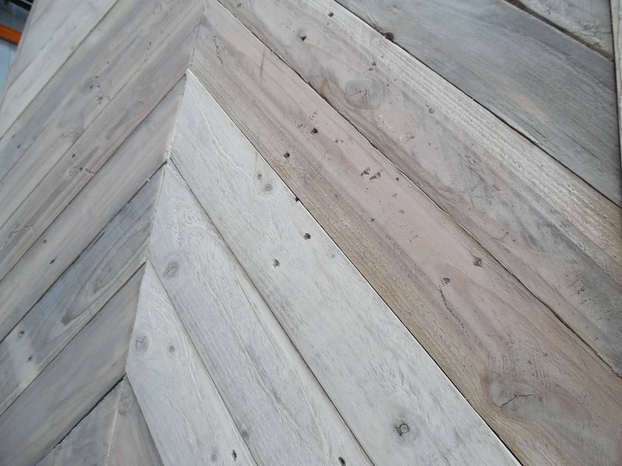 Visgraat sloophout tafelblad